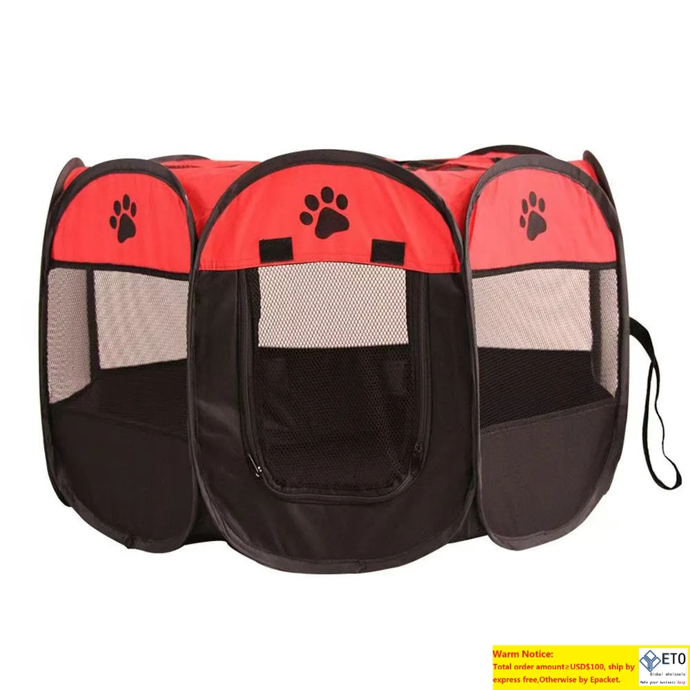Dog Fence Cat Fence Foldable Pet Game Fence With Portable Box Portable Pet Tent Suitable For Indoor/Outdoor Use Waterproof Detachable Sunshade LL