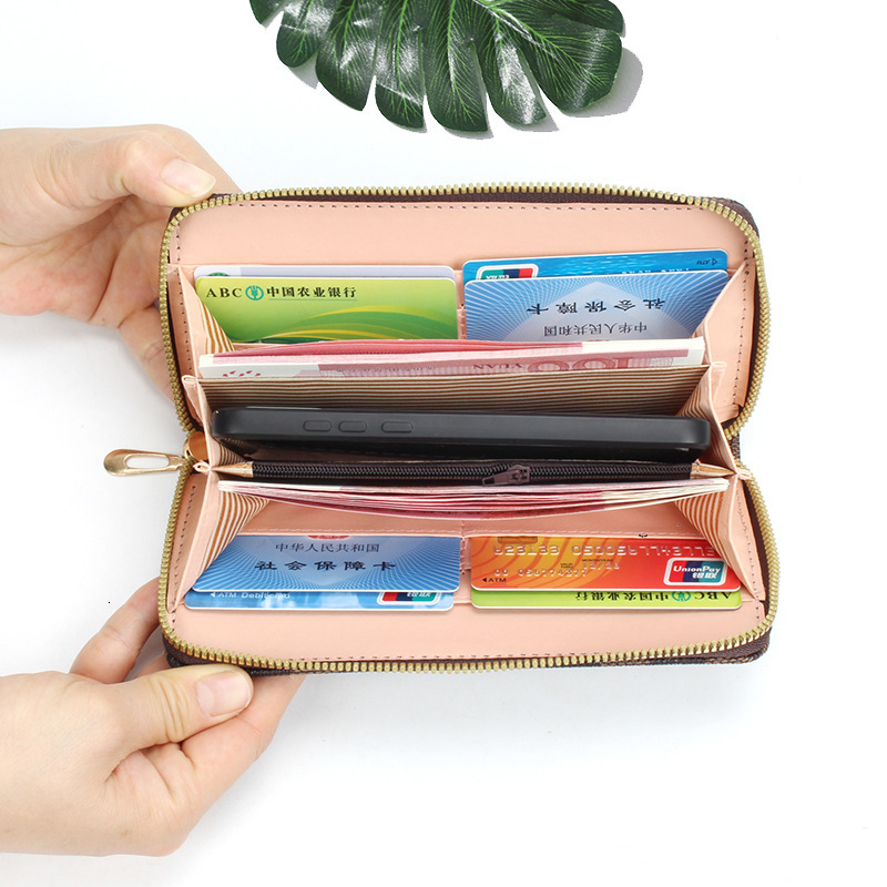 Luxury wallet designer long wallet card bag women's zero wallet mobile phone bag hand-held bag men's and women's universal wallet, larg