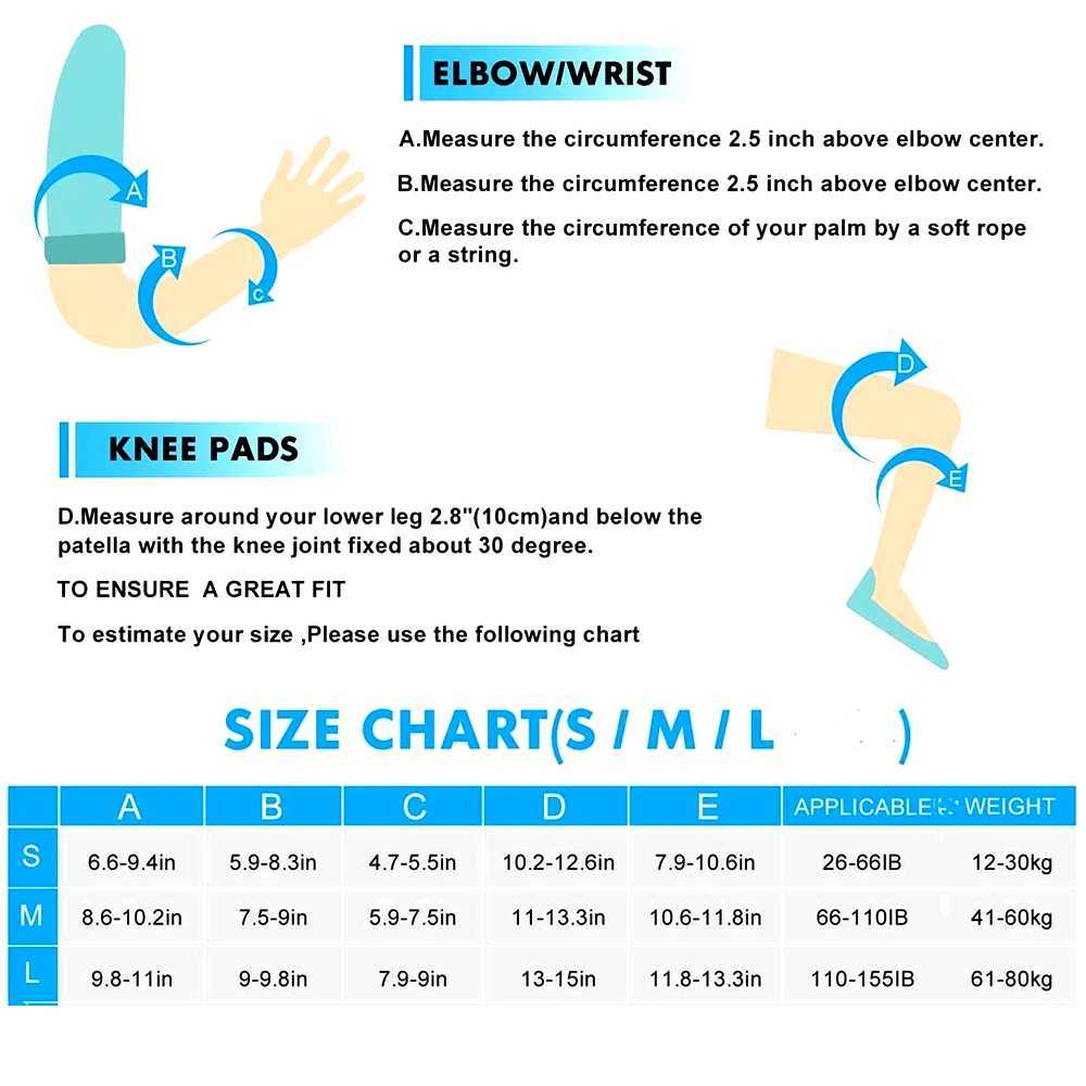 GOMOREON 6Pcs KidsAdults Knee Pads Elbow Pads Wrist Guards Protective Gear for Skateboarding Roller Skating Cycling BMX Bicycle C251013