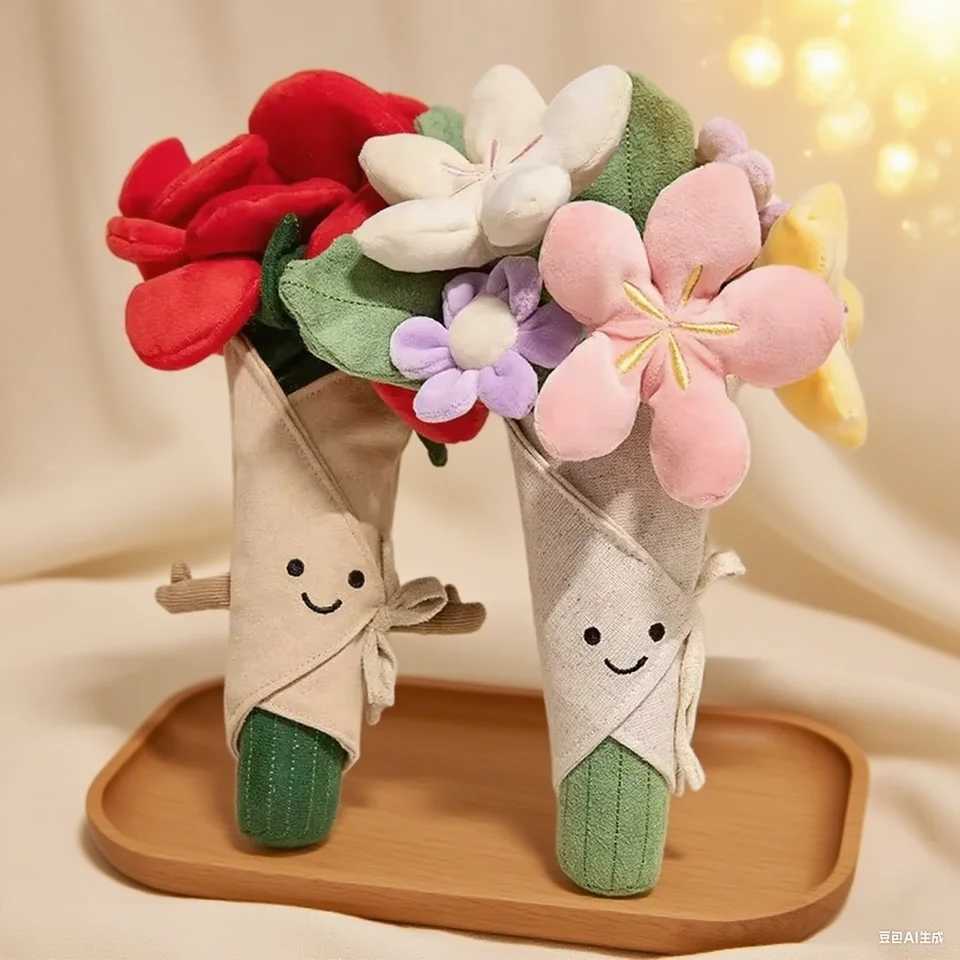 Toys S Fun Rose Handheld Flower For jellyscat Bouquet Doll Plush Toy Doll Cute Confession Valentines Day Gift Christmas Gift genuine_jcGTE0
