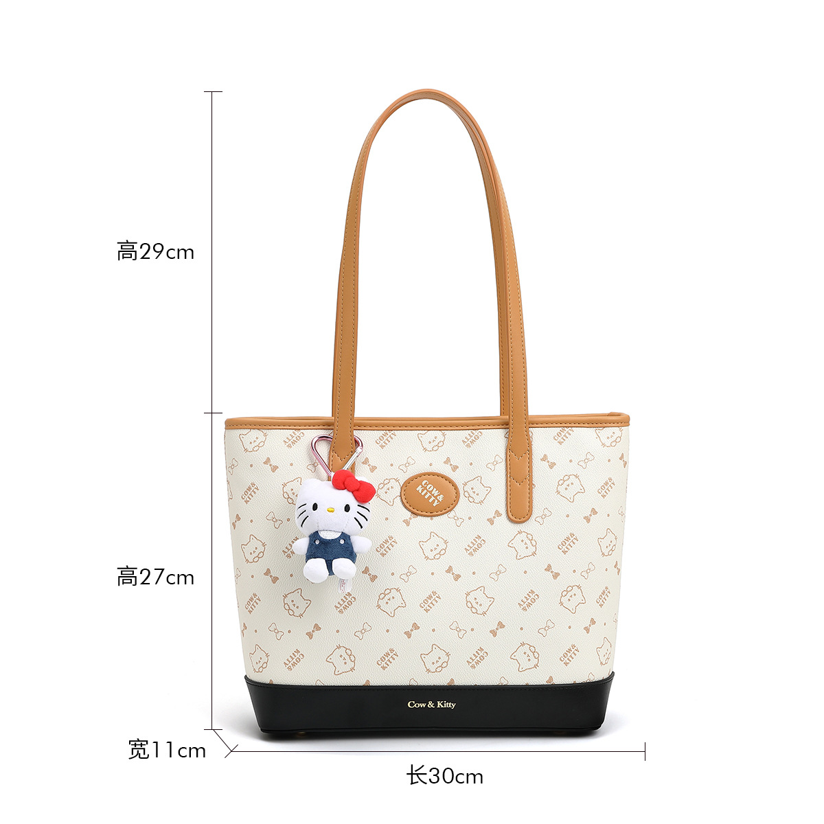 Cow & Kitty designer bag free shipping 2025 New Fashionable new trendy casual handbag large capacity commuting tote bag for woman