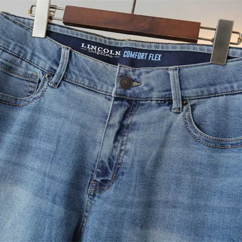 2024 Large Size Jeans Womens AnkleLength Pants Spring Summer Stretch Denim Straight Pants Crimping Casual Pants Plus Size 7xlT251013