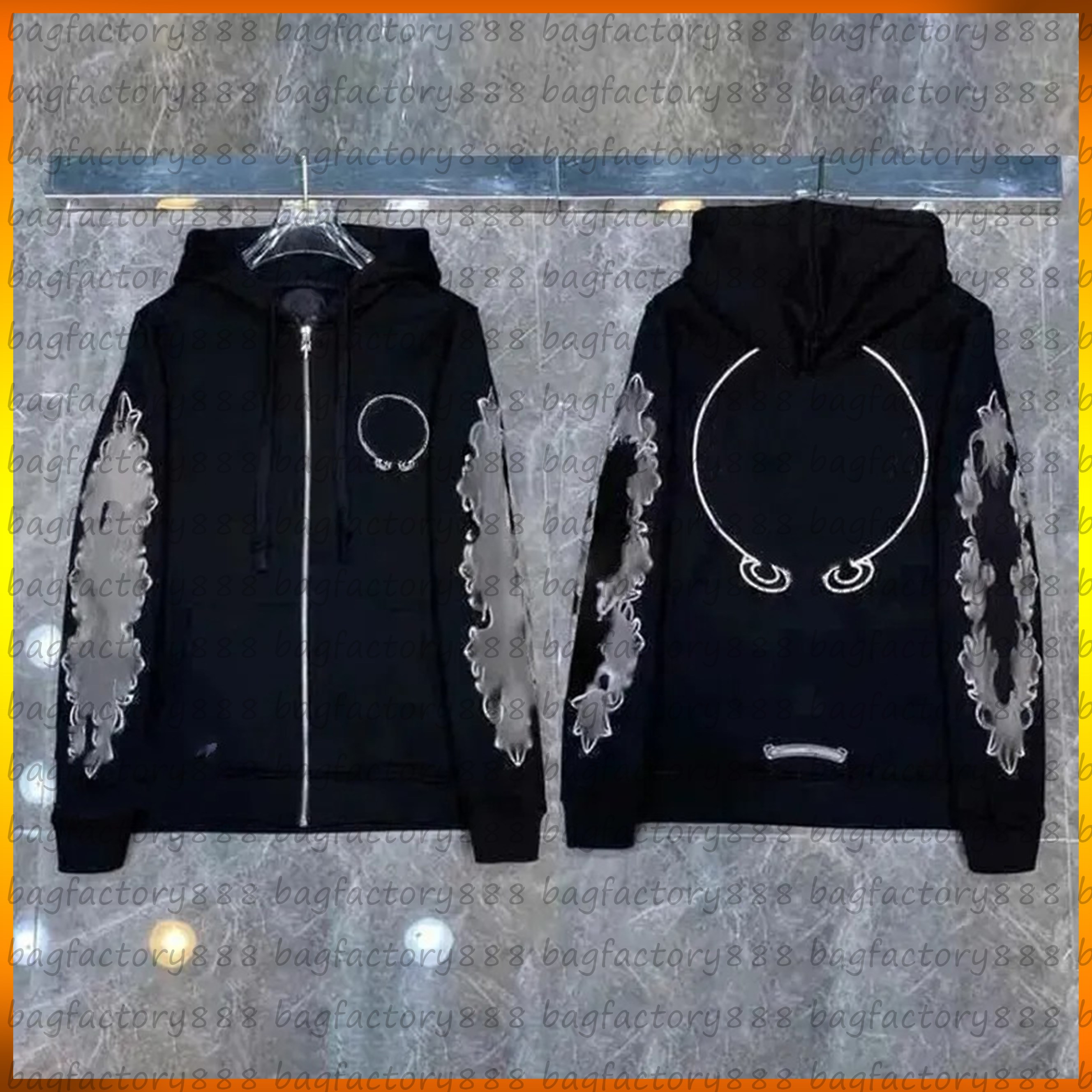 5A 2025 Chrome Mens Hoodies Designer Hoodie Sweatshirts Pullover Cardigan Long Sleeve Sanskrit Printed Hooded Womens Casual Zip Up Jackets zip up spider hoodie 02