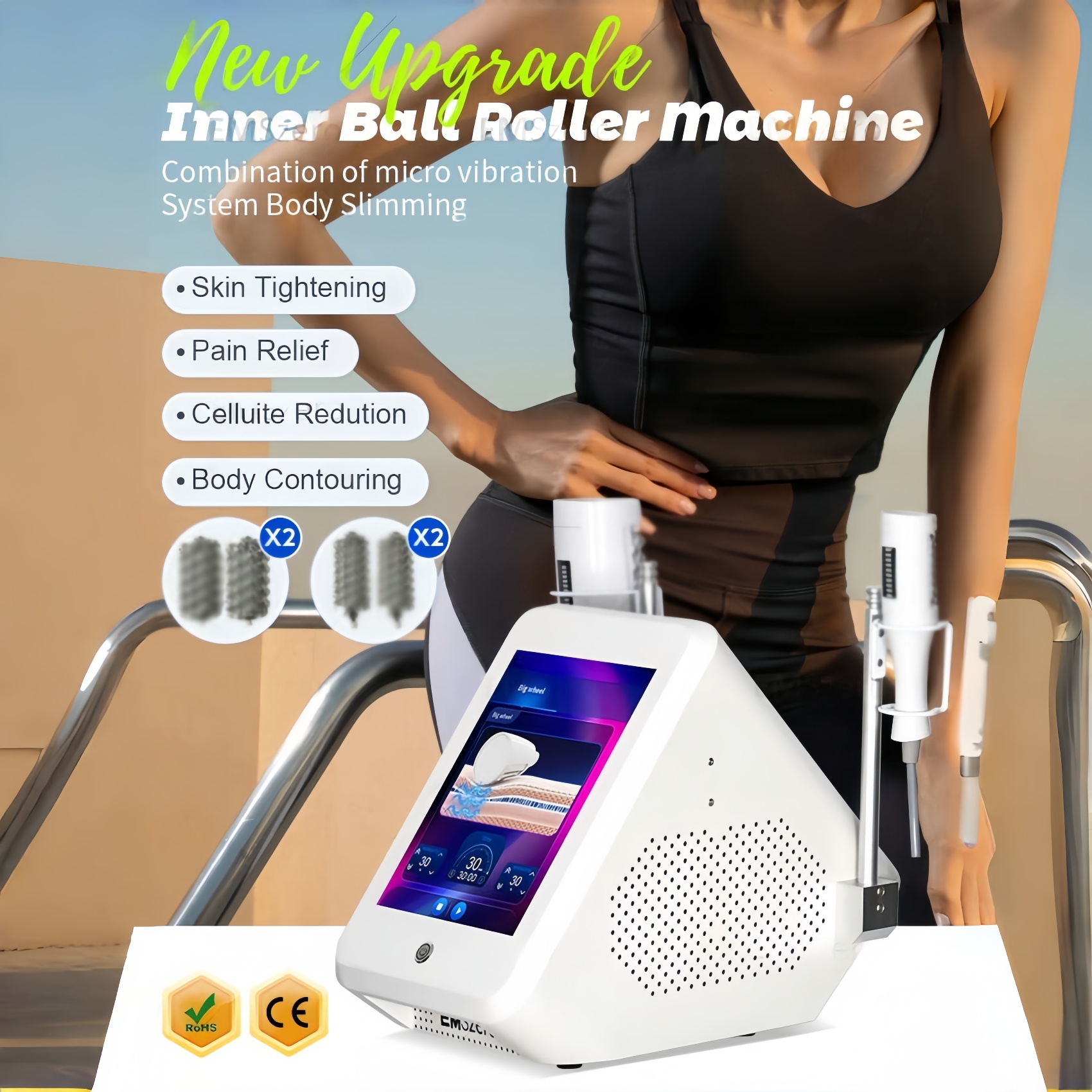 NEW EMSzero Roller Slimming Cellulite Reduction Inner Ball Roller 360 Degree Infrared Vacuum Roller Massage Beauty Machine