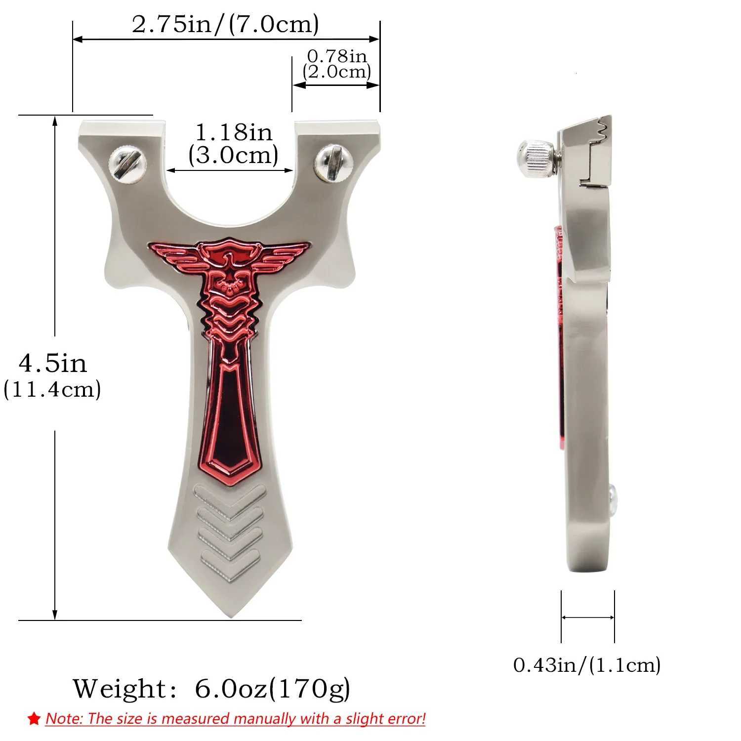 High Quality Zinc Alloy Slingshot Red Inlaid Screw Fixed Metal Slingshot Profional Hunting Shooting Competition Dedicated Y251013