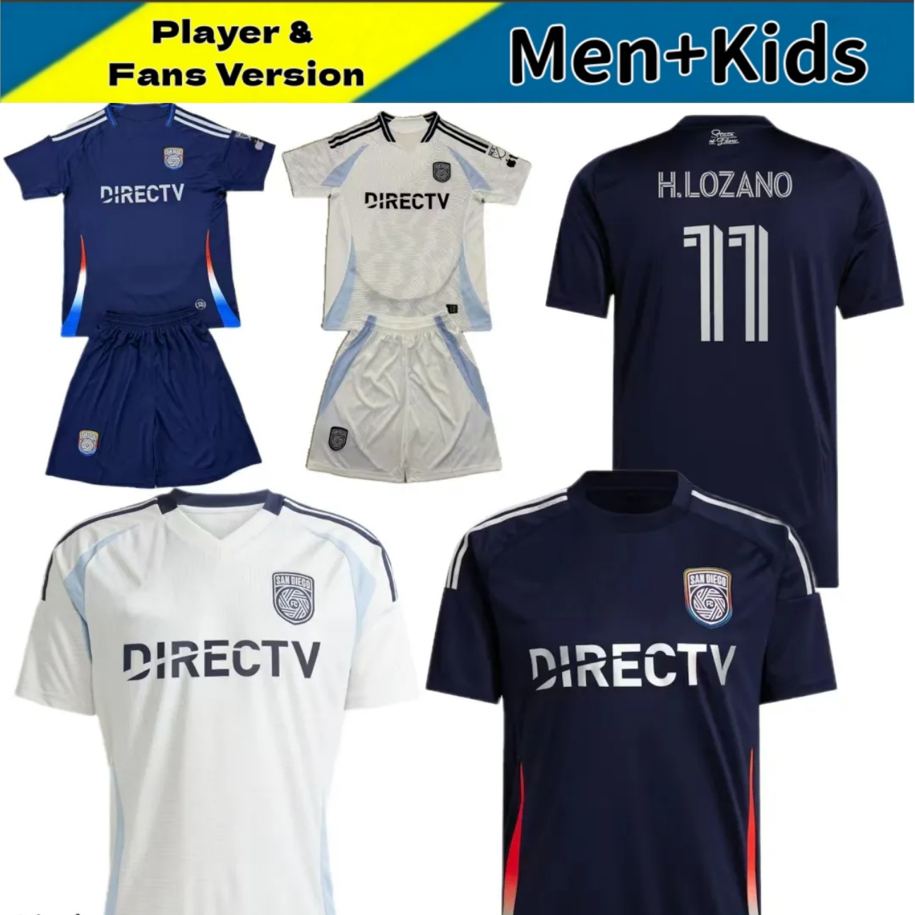 3XL 4XL 25/26 San Diego FC Soccer Jerseys 2025 2026 Home Away Training H.LOZANO INGVARTSEN VALAKARI DREYER Men Football Shirts Kids Kits