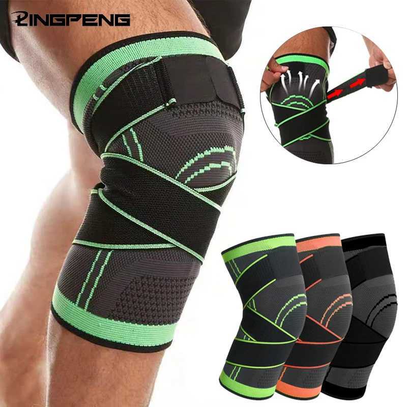 Knee Compression Sleeve with Adjustable Straps for Running Working Out and Sports Wearing Hiking Soccer Basketball Running Sport C251013