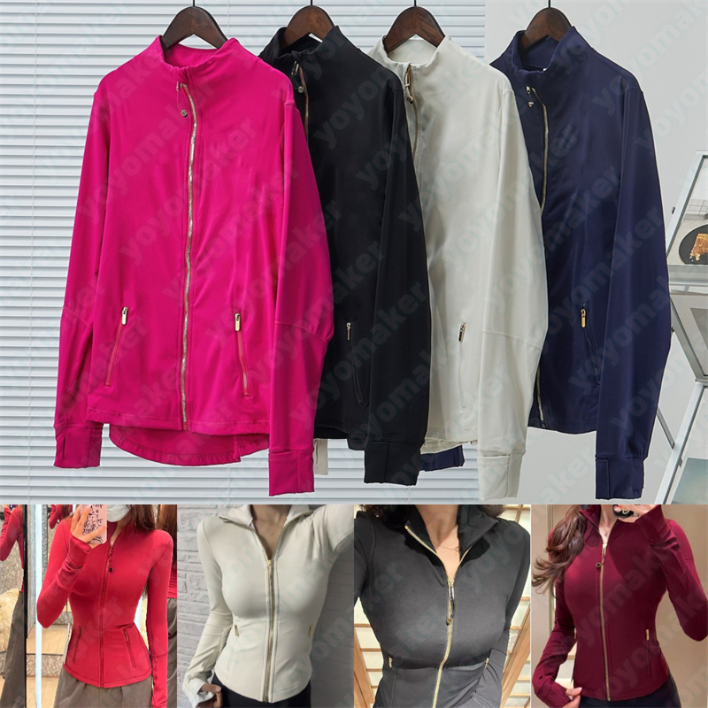 Womens Yoga Jacket long clothes sleeves Jacket OutfitSolid Color Nude Sports Shaping Waist FitnessJogging Sportswear For Lady Define Leggings Yoga Set