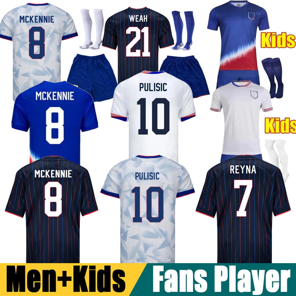 25 26 USMNT soccer jersey PULISIC Copa America jersey McKENNIE REYNA ADAMS BALOGUN CARDOSO Kids Kit man player football shirt