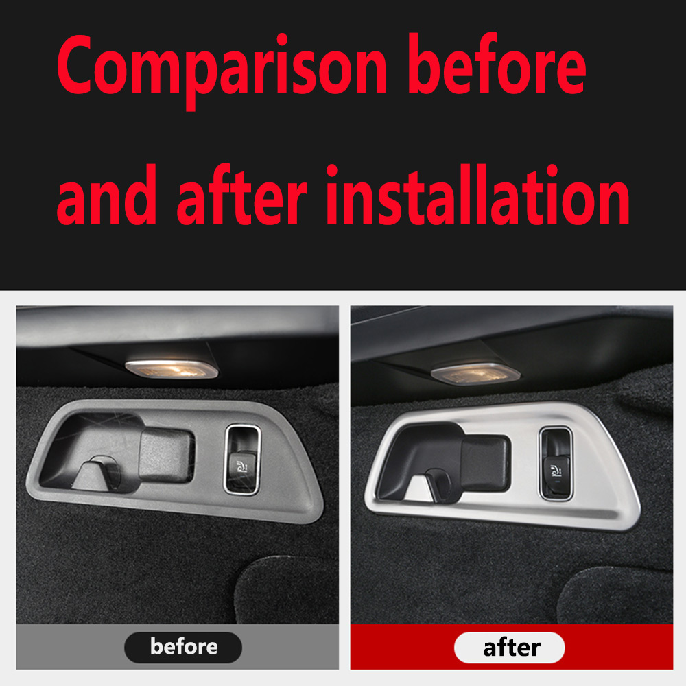 Car Stainless Steel Trunk Button Frame Cover Trim Decoration For Mercedes Benz GLE Coupe C167 GLE53 amg 350 450 63 Interior Accessories