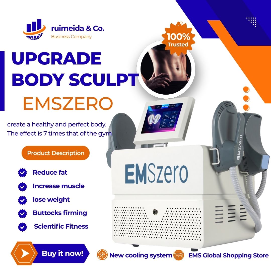EMS Body Muscle Stimulator Machine EMSZERO HI-emt 200HZ 15Tesla Tighten Skin Build Abs Fat Reduction Professional Beauty Salon Device