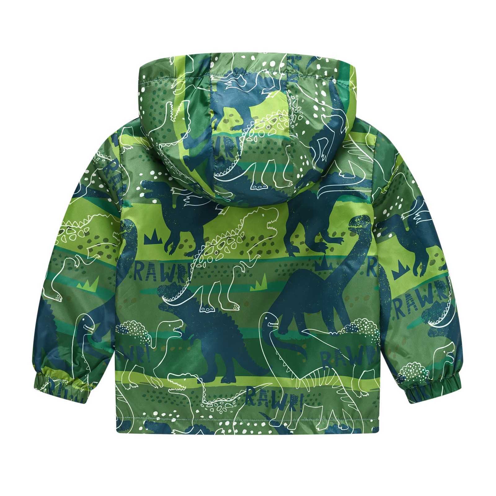 Boys and Girls Wind Cap Coat Assorted Cartoon Pattern Printed Zipper Coat Children Spring Wear C251013