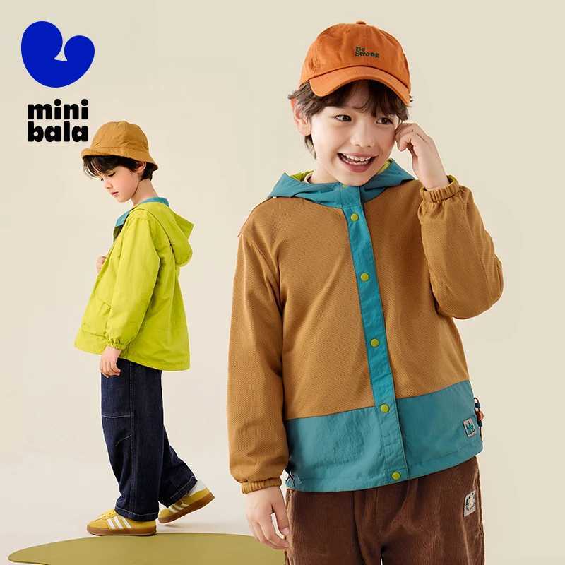 Mini Bala Hooded Jacket Kids 2025 Autumn Waterproof Windproof Softshell Outerwear for Boys and Girls C251013
