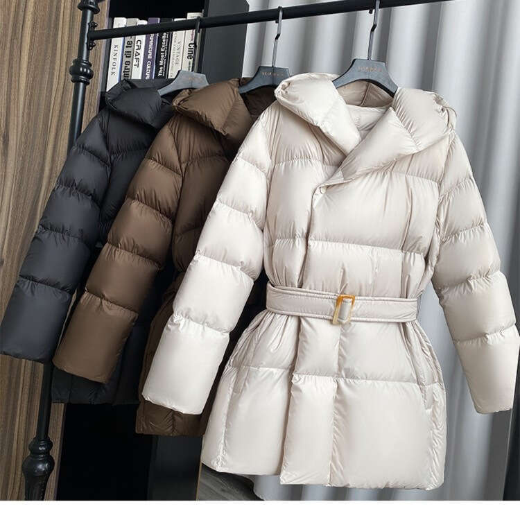 Winter New Fashion Trendy Design Sense Niche Waist-Cinching Slim Fit Thickened Warm Cotton Jacket B5