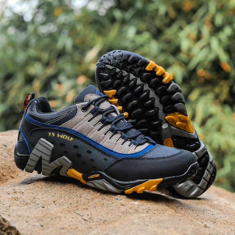 New Lightweight Non-Slip Outdoor Genuine Leather Breathable Wear-Resistant Men's Hiking Trekking Sports Travel Shoes Women