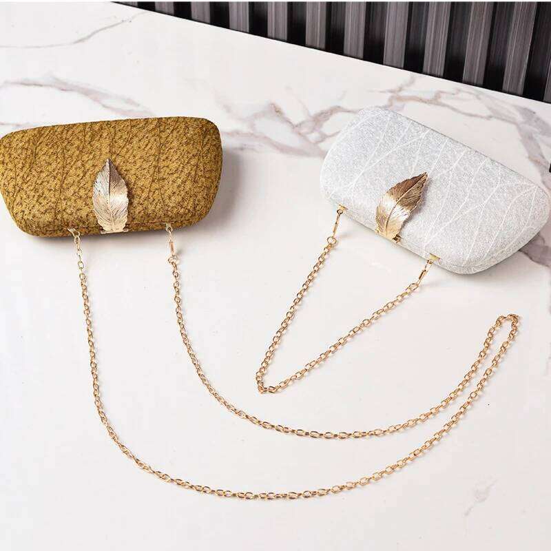 Women's Bag Leaf Hasp Handbag Designer Evening Clutches for Woman Elegant Brand Crossbody Bags Ladies Korean Purse