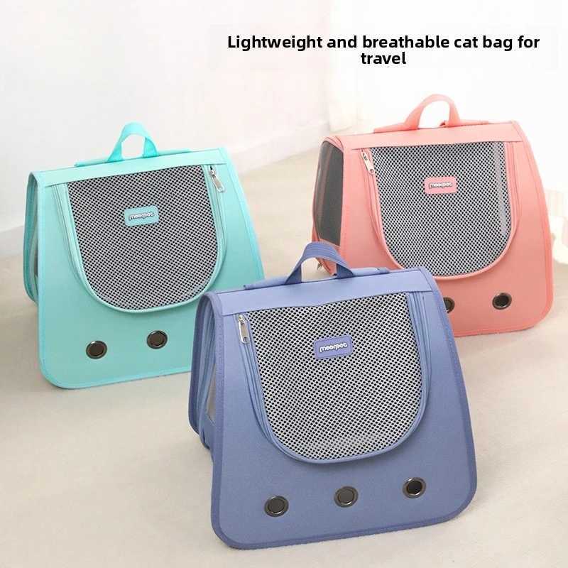 Cat bag portable backpack for going out foldable portable breathable cat bag backpack walking cat bag pet supplies C251013