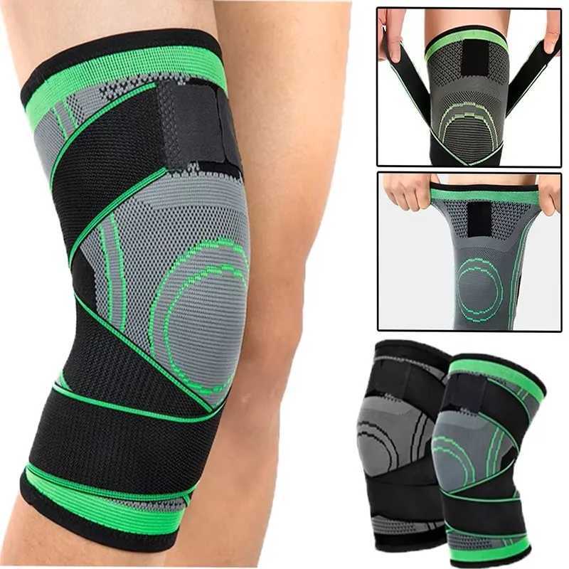 Knee Compression Sleeve with Adjustable Straps for Running Working Out and Sports Wearing Hiking Soccer Basketball Running Sport C251013