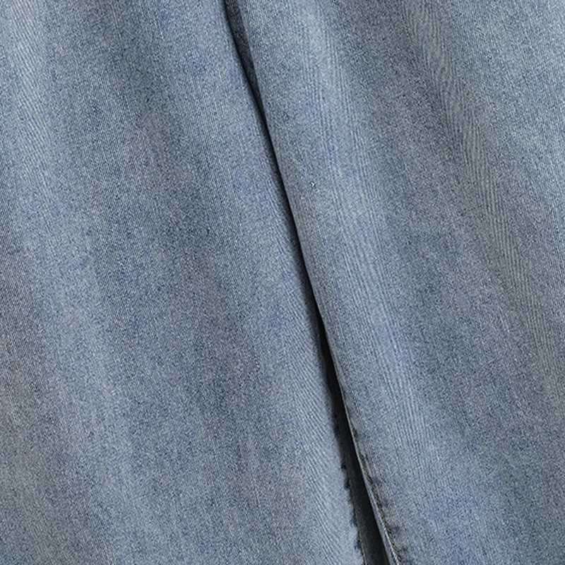 Plus Size Jeans For Women New 2025 High Elastic Waist Wide Leg Denim Pants With Pockets Korean Style Fashion Tassel Loose JeansT251013