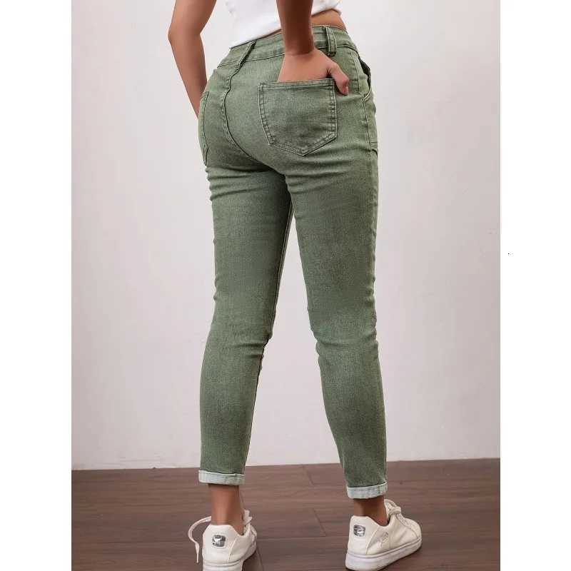Straight Tube Ladies Jeans Slim Fit High Waist Stretch Denim Pants for Women Comfortable Tummy Control high quality clothingT251013