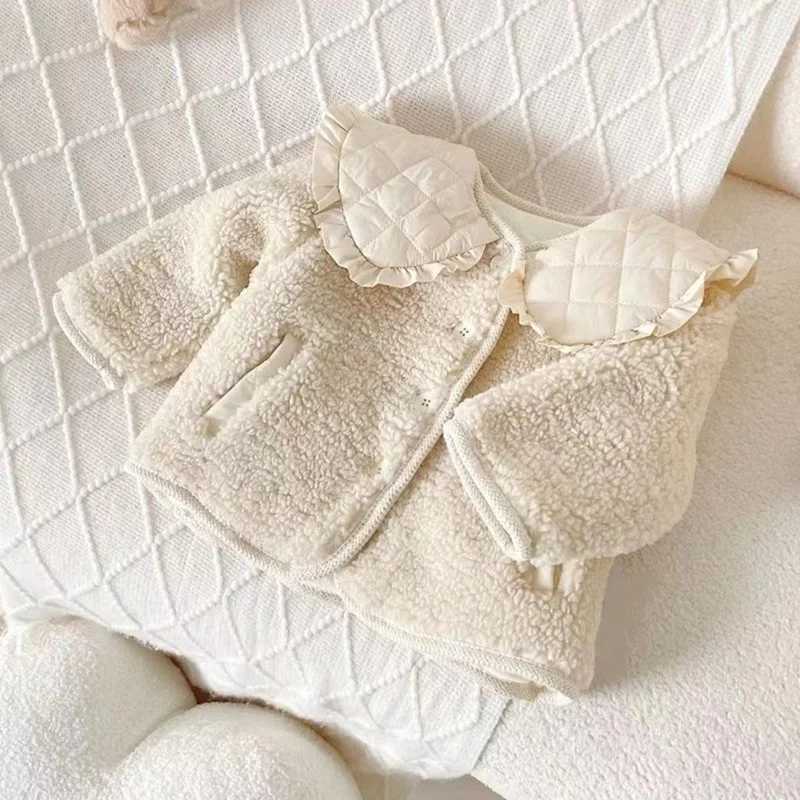 Winter Baby Long Sleeve Warm Coat Girls Cotton Padded Jacket Fleece Coat Velvet Cardigan Coat Lamb Wool Coats Kids Clothes C251013