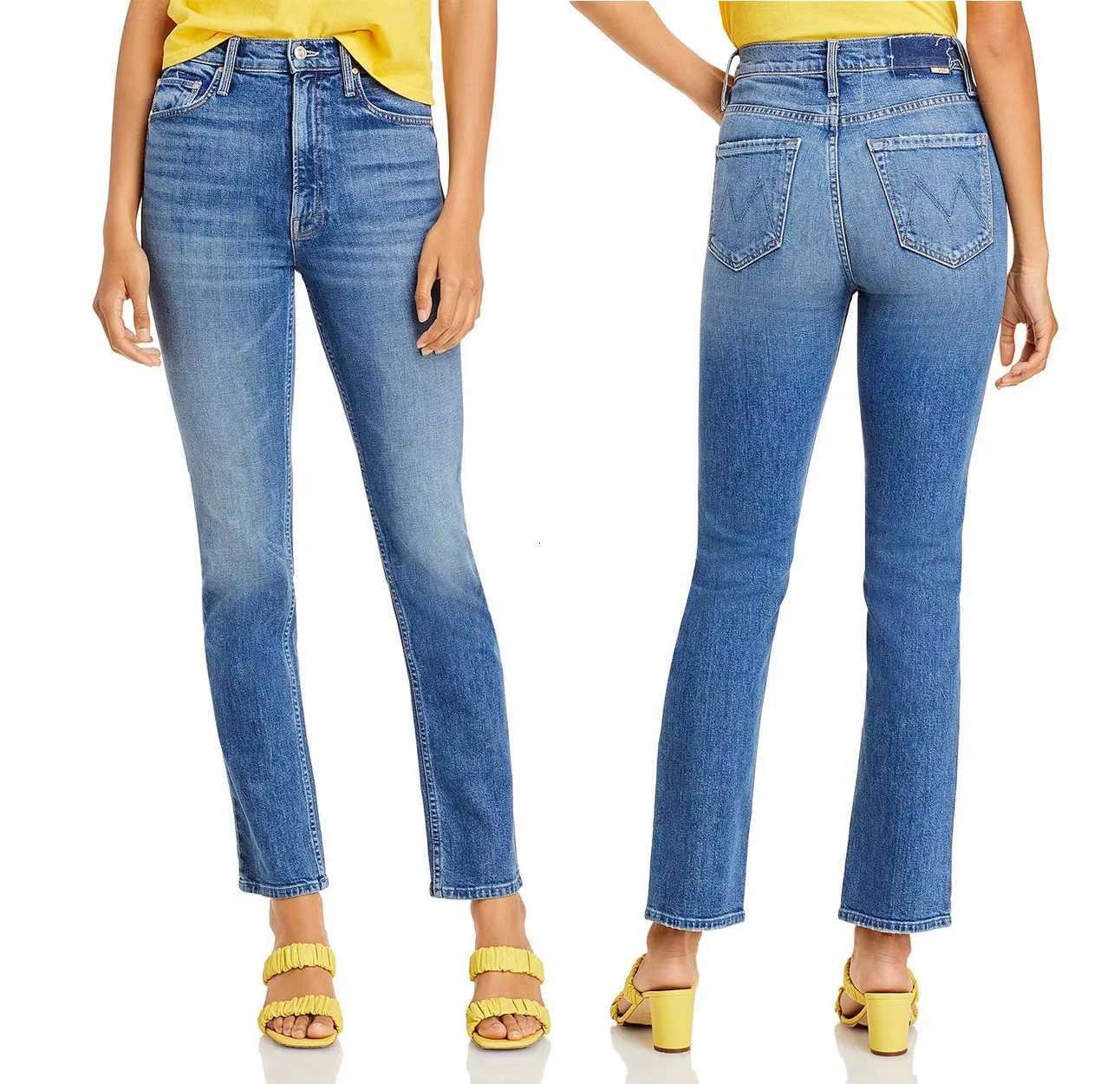 2023 new women denim pants Stretch slim lady fashion straight jeansT251013