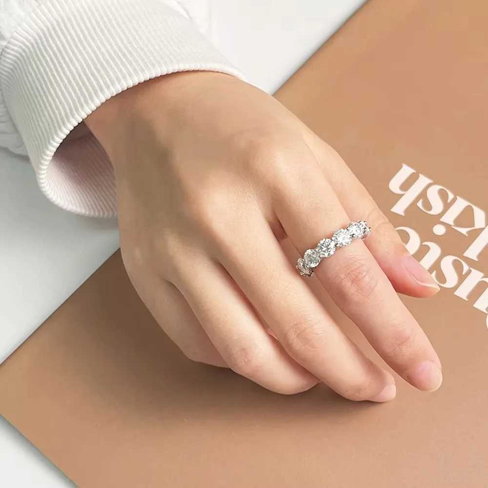 FEOBUR 7ct 5mm Moissanite Ring with Certificates Man Women 925 Sterling Silver Full Diamond Engagement Wedding Eternity Bands D251013