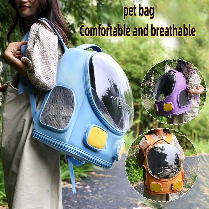Pet Carrier Backpack for Large Cat up to 10KG Space Capsule Transparent Bubble Window Backpack for Large Cat Vet Visit Traveling C251013