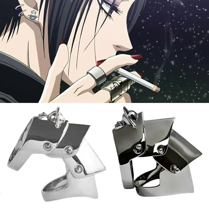 Anime Oosaki Nana Cosplay Metal Ring Armor Knuckle Finger Rings Adult Unisex Punk Hiphop Jewelry Accessories Prop 251013