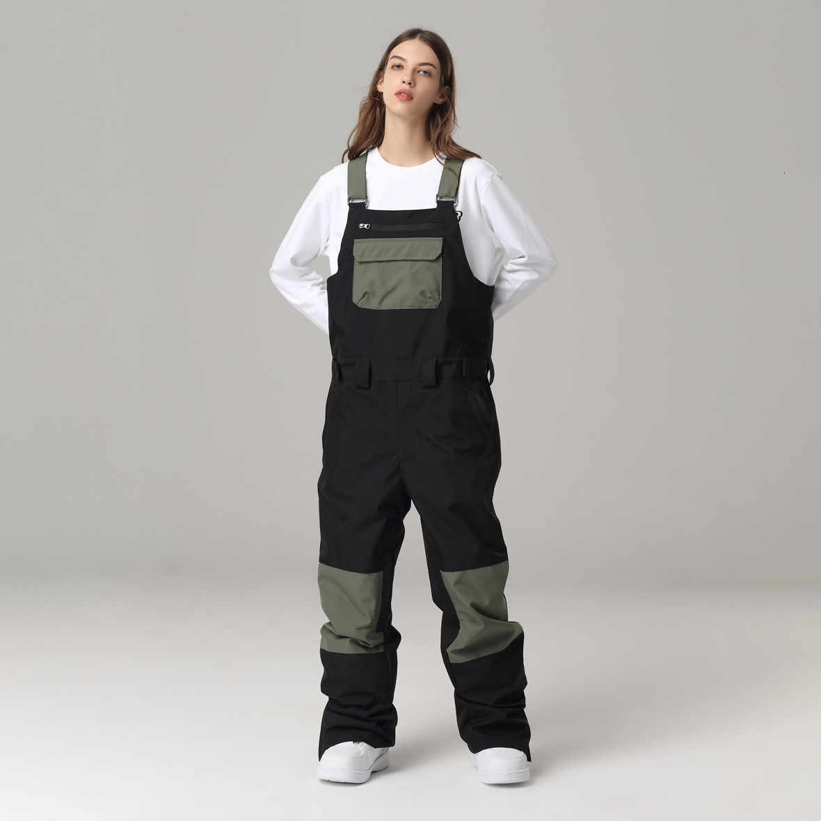 Snow Pants Women Ski Jumpsuit Men Women Ski Bib Pants Overalls Winter Outdoor Sports Windproof Waterproof Skiing Snowboard Pants 250902