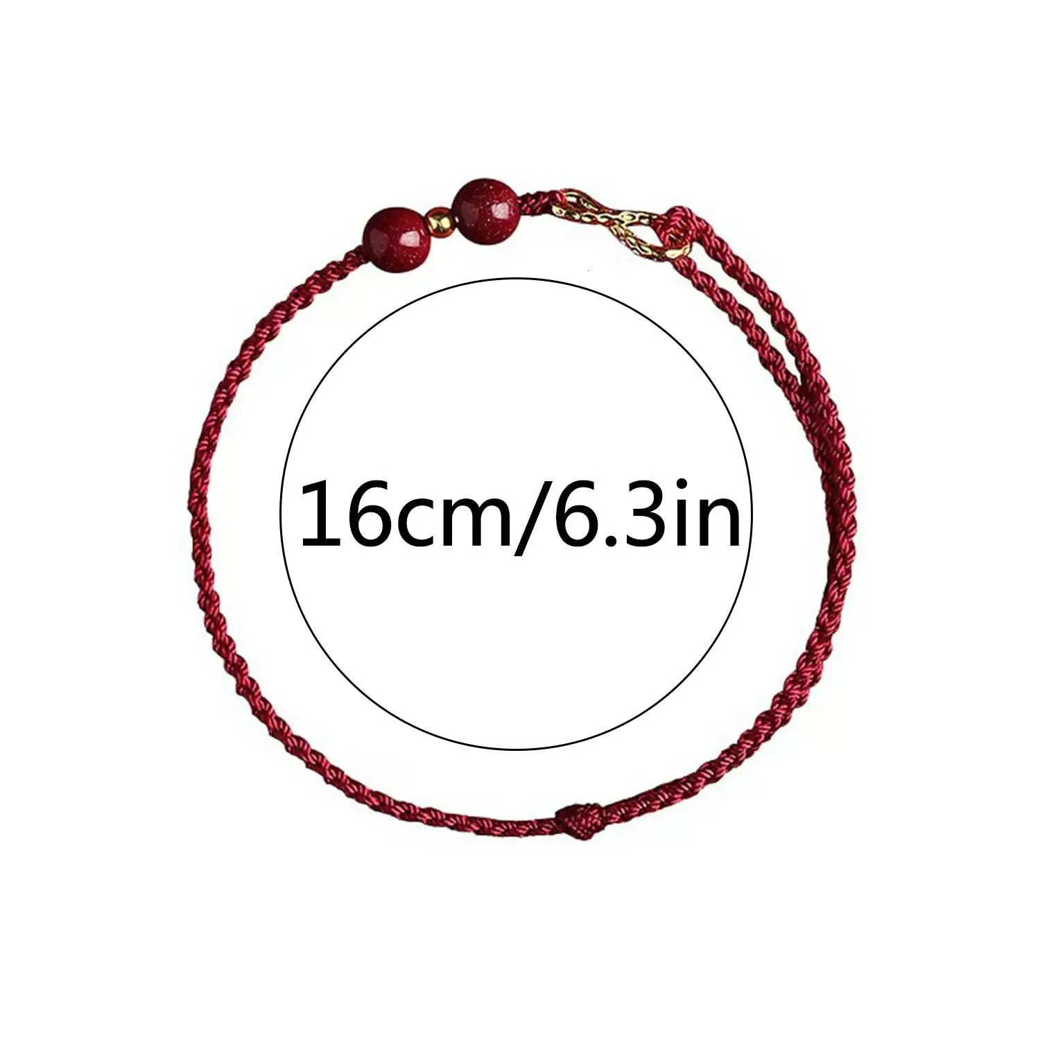 Trendy Red Thread String Bracelets for Women Men Lucky Beaded Braided Rope Adjustable Charm Bracelet Unisex Jewelry 251008