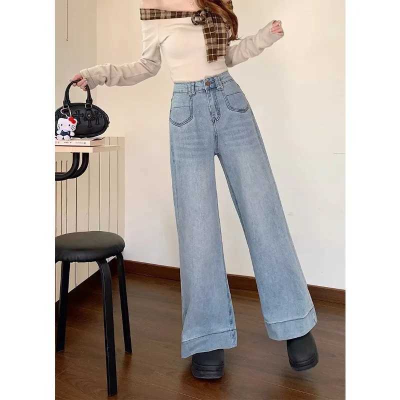 Womens High Waist Wide Leg Jeans Vintage Baggy Denim Pants With Pockets Comfortable Straight Leg Streetwear Fashion TrousersT251013