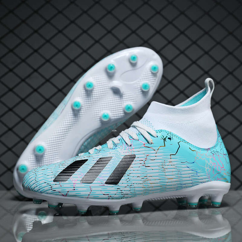 Overseas Men and Women Youth High-top Outdoor Sports Football Shoes Competition Training Breathable Non-slip
