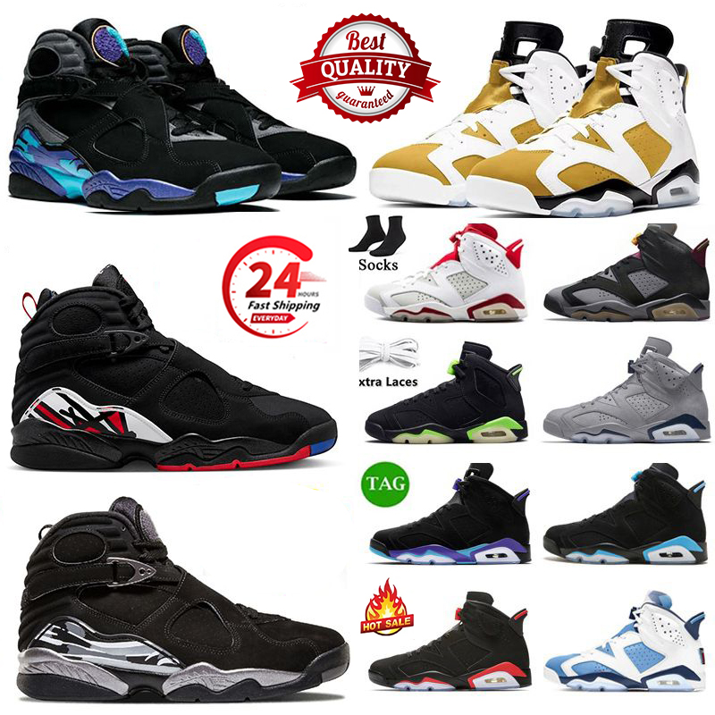 Jump mans 8s 8 Mens Basketball Shoes Playoff Aqua Chrome South Beach Cool Grey Take Flight Trophy Black Samurai Raid Gun Men Sneakers Sports free shopping