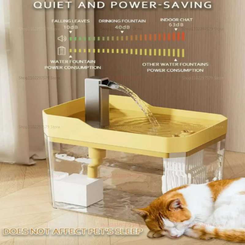 15L Cat Water Fountain Automatic Filter USB Drinking Dispenser Water Circulation Quiet Pet Water Fountain Cats Small Pets C251013