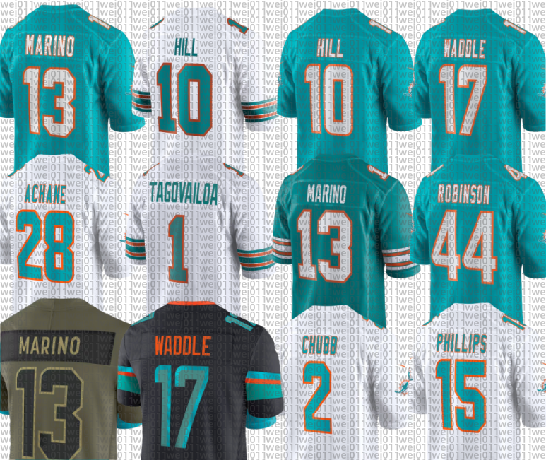 Men women Dan Marino Tua Tagovailoa Tyreek Hill De'Von Achane Jaylen Waddle Ollie Gordon II Malik Tanner Conner Jaylen Wright Minkah Fitzpatrick Football Jersey