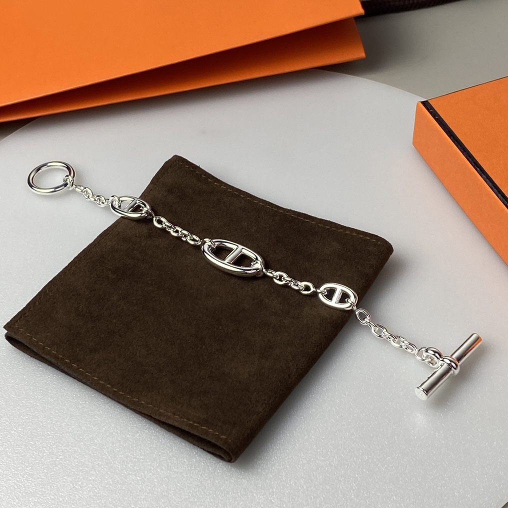 ADITA Chaine bangle for woman designer for man 925 silver Gold plated 18K classic style Vintage fashion jewelry with box 013