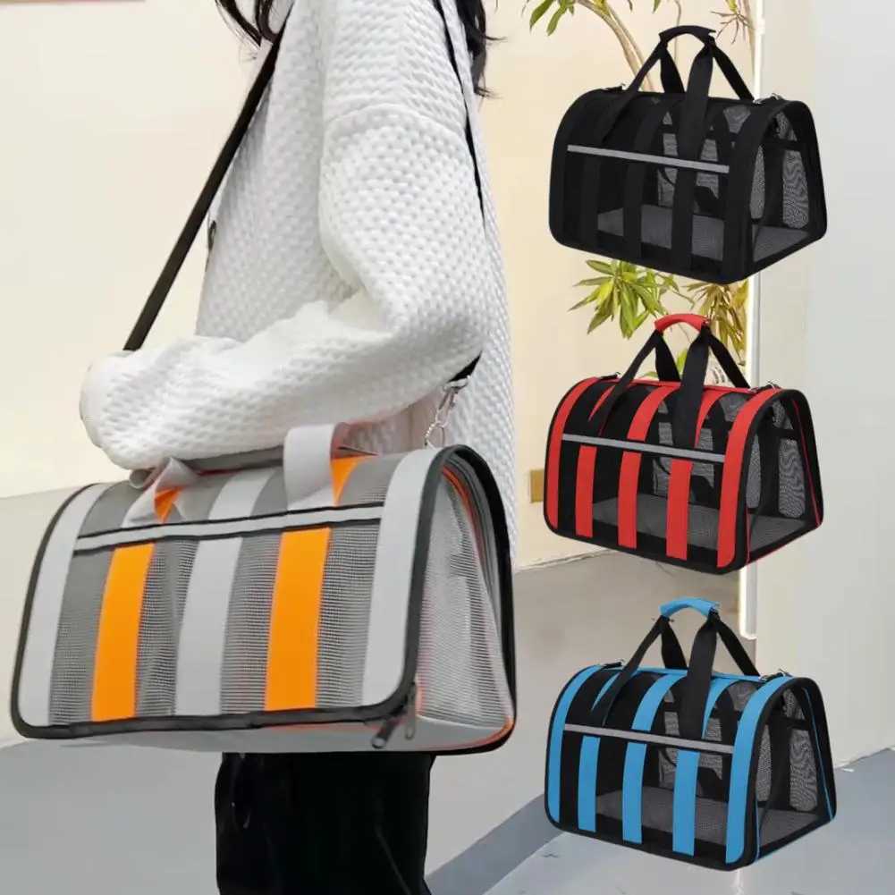 New Breathable Cat outing Bag for Pet Dog Summer Skew Straddle Portable Foldable Small and Mediumsized Dog Cage C251013