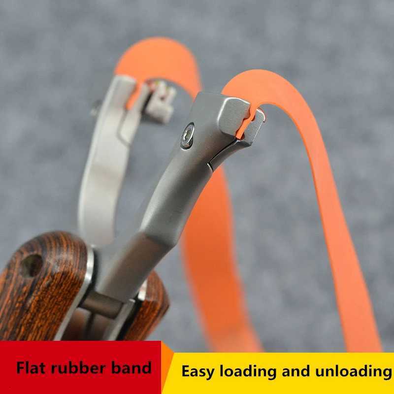 Stainss Steel Folding Slingsshot Outdoor Shooting Flat ather Slingshot Simpshot Archery Slingsshot for Hunting Kit Y251013