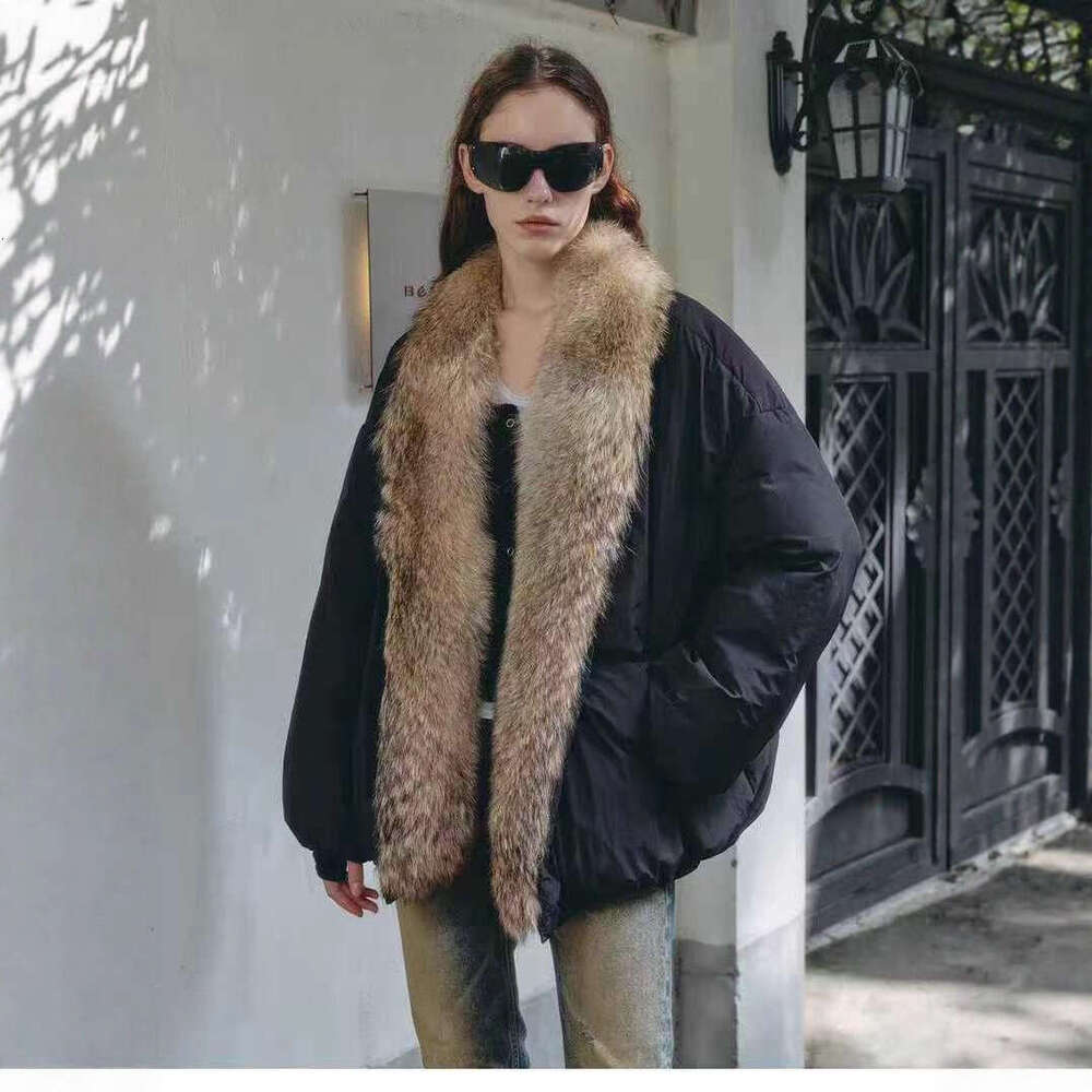 2025 Winter New Hungarian White Goose Detachable Lynx Fur Collar Down Jacket | Snow Mountain Parka