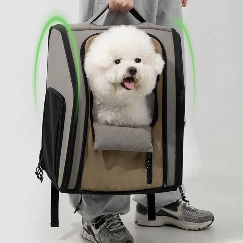 Cat Backpack Carrier Expandable Pet Carrier Backpack for Small Dogs Medium Cats Foldable Puppy Backpack Carrier for Travel C251013