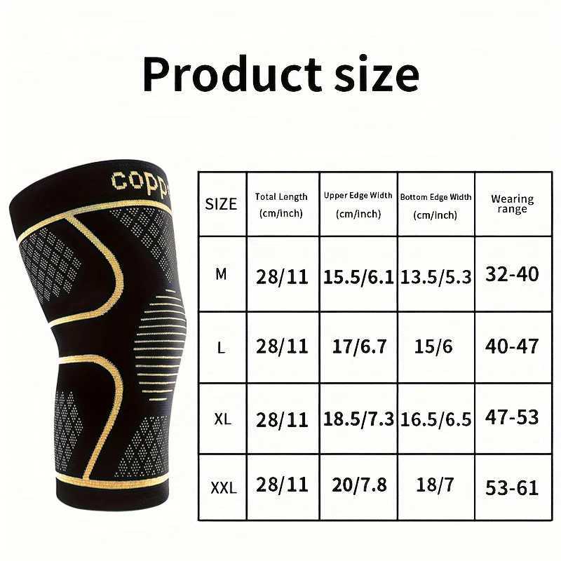 2Pack Copper Ion Sports Knee Pads Breathable NonSlip Outdoor Basketball Fitness Running Basketball Fitness Knee Pads C251013