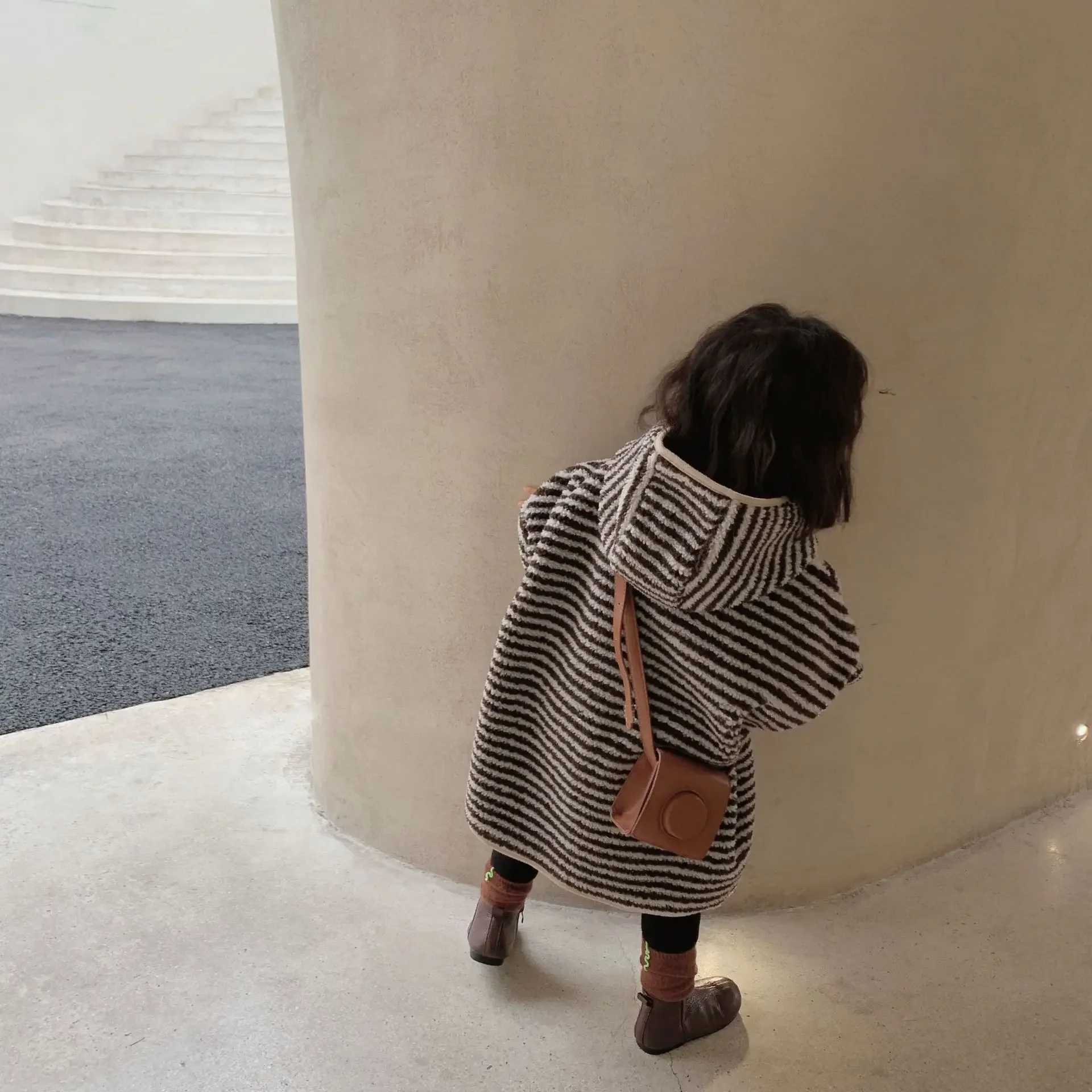 Childrens Coats Striped Hoodie Kids Jackets for Girls Baby Girl Winter Clothes Girls Coat Winter Jacket Kids Girl C251013