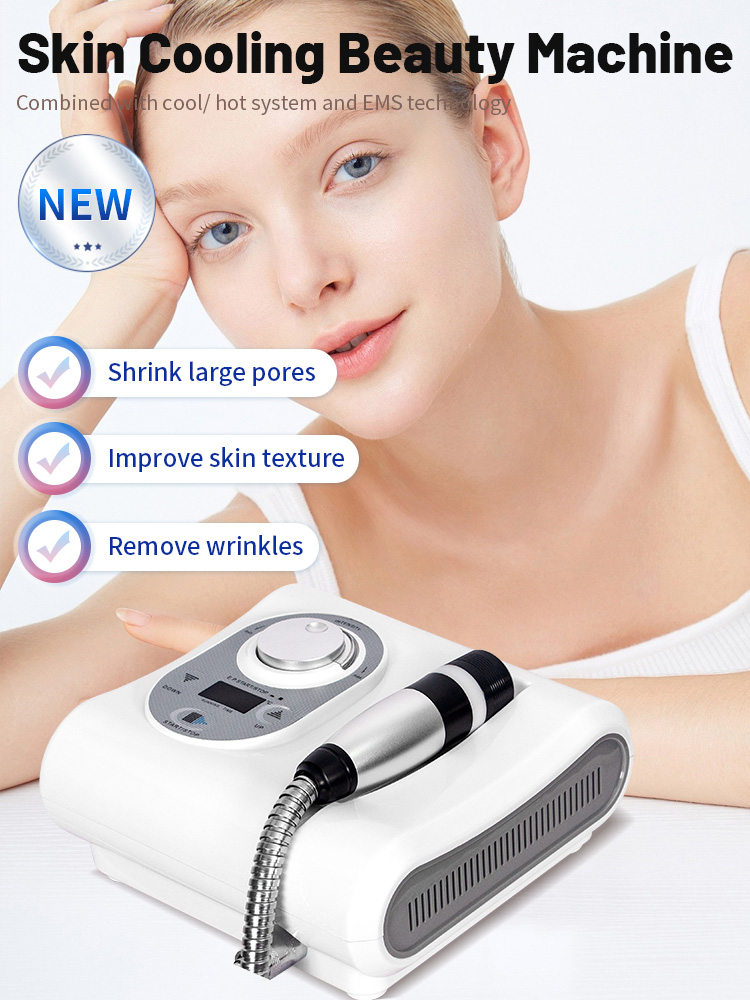 Cool + Hot Facial Electroporation Cryotherapy RF Beauty Machine Anti-aging Skin Rejuvenation Skin Cooling Tight Device Selling Well