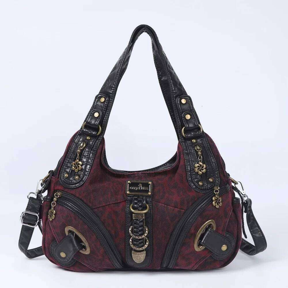 Designer handbag Angel Kiss Women Handbags Brown Leopard TopHandle Handbag Fashion Satchel Dumpling Shoulder Bag Tote Hobos