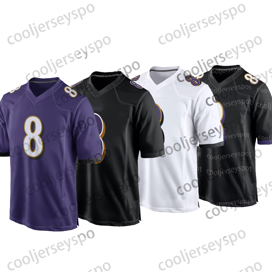Custom Football Jersey Lamar Jackson Derrick Henry Kyle Hamilton Zay Flowers Ray Lewis Stitched Number Name S-XXXL