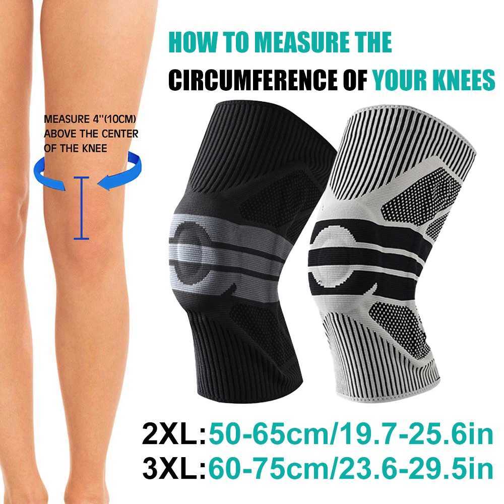 12PCS Plus Size Knee Brace for Women and Men Knee Sleeve with Patella Pad Side Stabilizers Compression Support for Running C251013