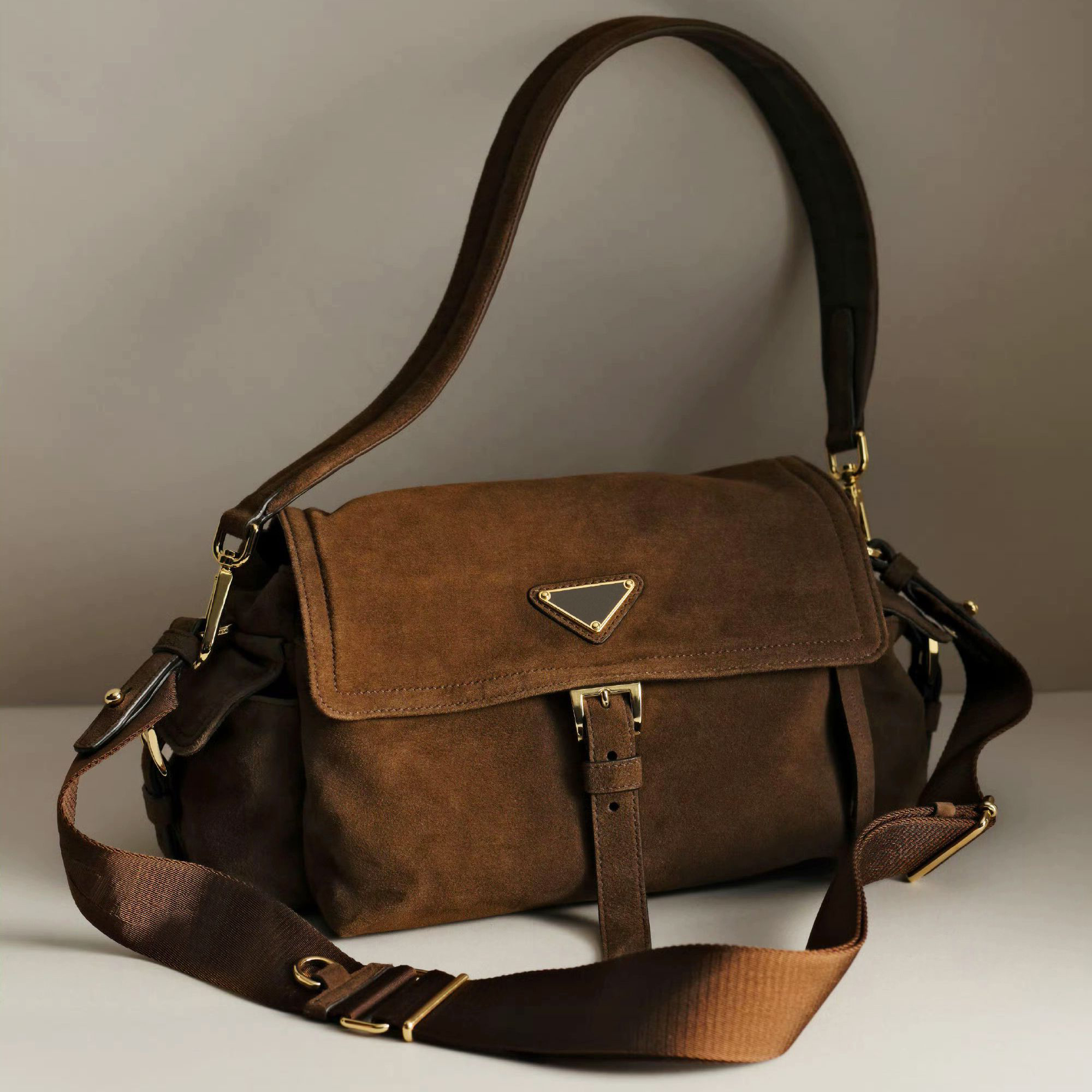 Designer Bag Classic Message Bag Luxury Bag Suede Shoulder Bag Nylon New Woman Flap Fashion Letter Handbag