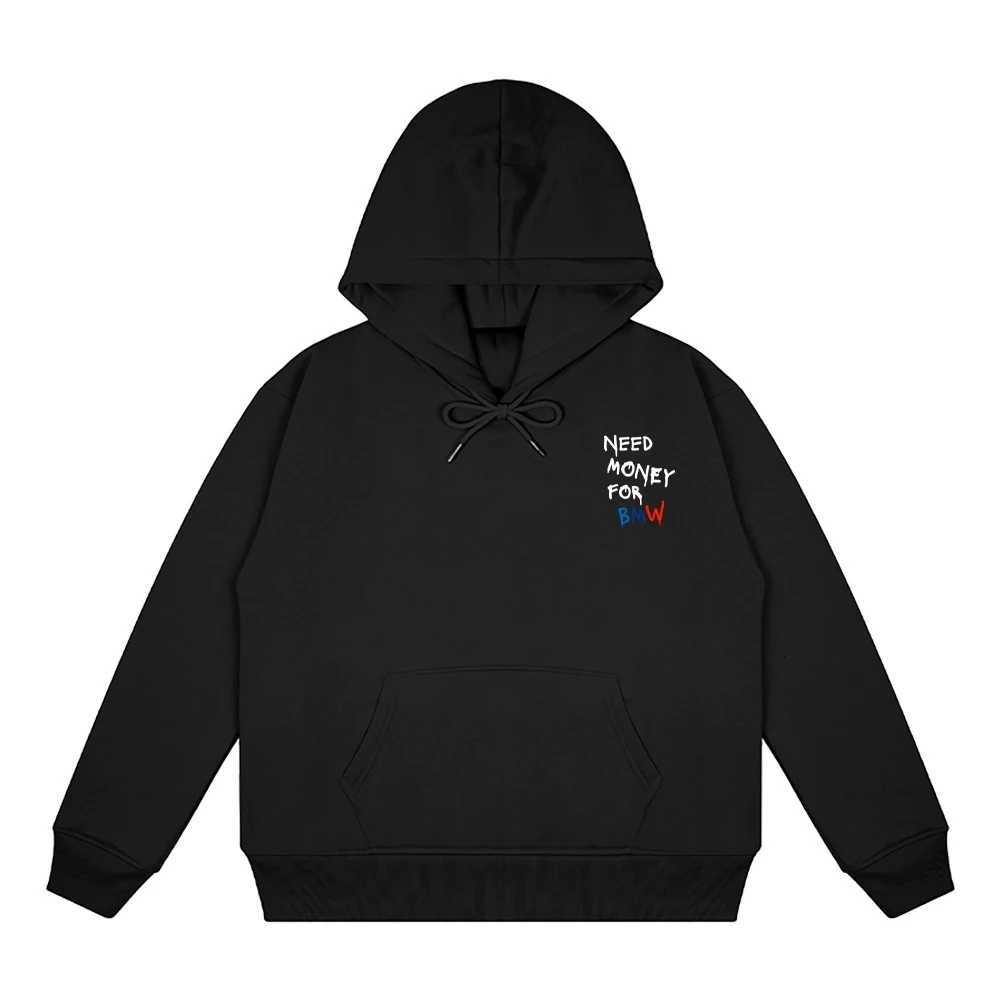 Hoodies Need Money BMW Mens and Womens Autumn and Winter Mens Sweaters Trend Loose Retro Fashion Mens and Womens StreetwearXJ251013