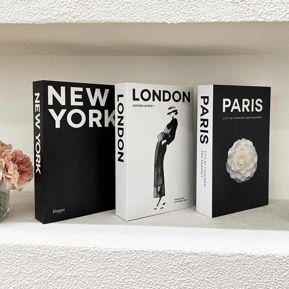 Fake books simple English simulation books handicrafts decorations book models coffee shops hotels study rooms soft furnishings props